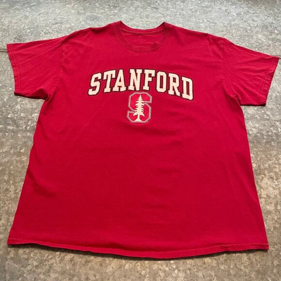 Stanford University Fanatics Tee Shirt Mens XL Cardinal Red S Tree Logo NCAA - Picture 2 of 9